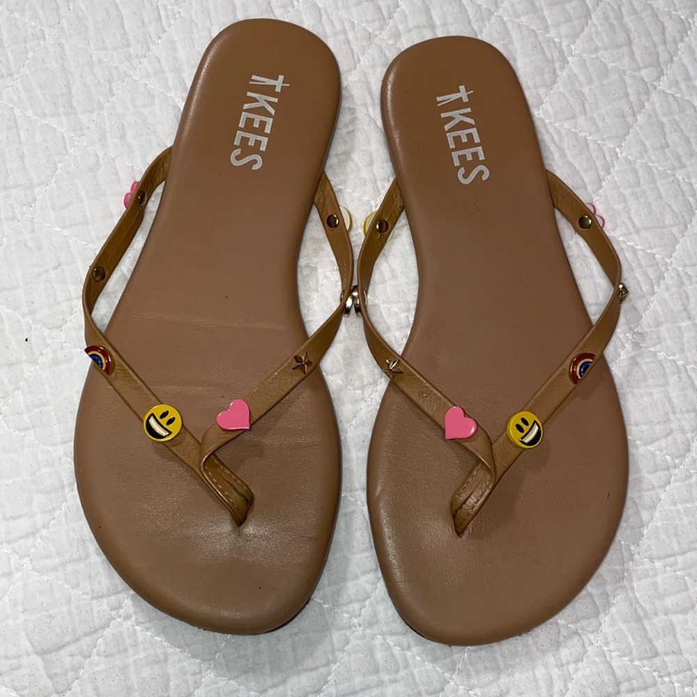 TKEES Girls Flip Flop Sandals Size 1